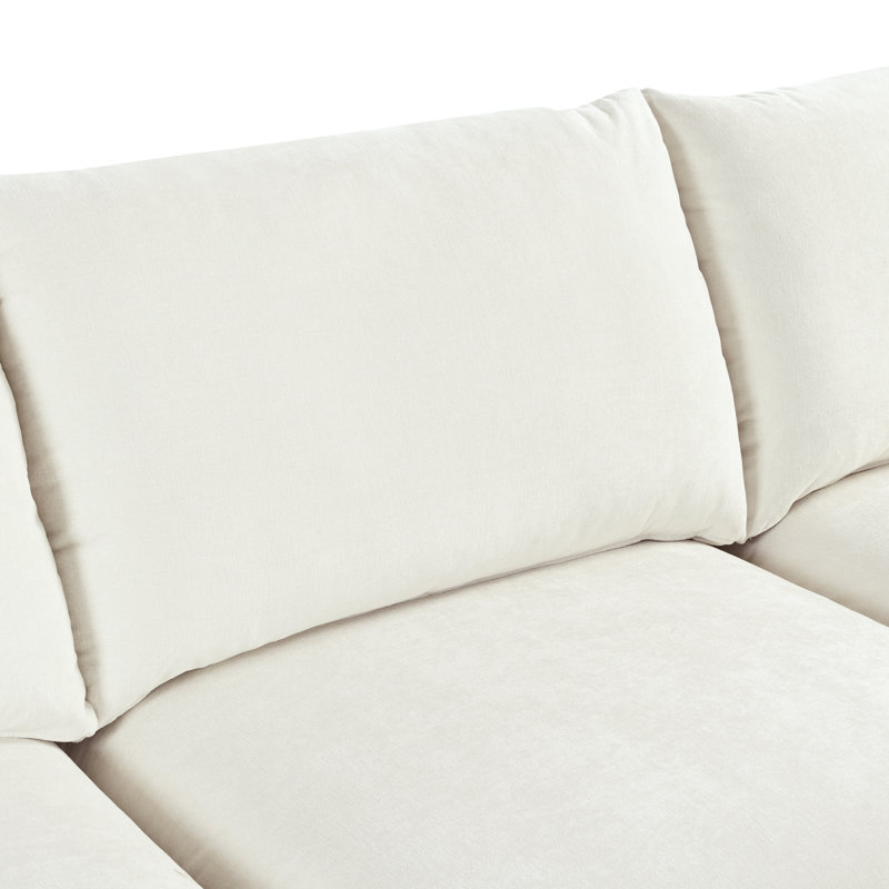 Canapé d'angle modulaire en U avec deux repose-pieds, idéal pour les salons, les études et les cinémas maison