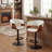 Adjustable Height Bar Stools With Fabric Seat Swivel Stool With Backrest For Kitchen Island, Bar, Home Pub​​-406743119-406839202