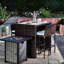Teamson Home Bar Set with Wood Frame