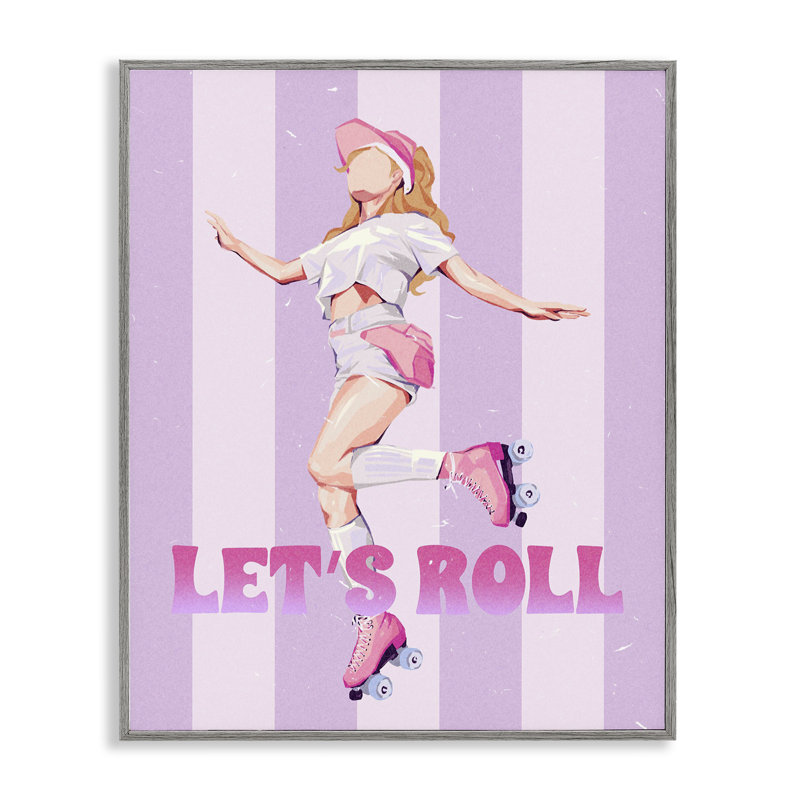 Let Roller Skate Girl, estampe numérique, design par Ziwei Li, H 30 po x l 24 po, Estampe numérique Farmhouse
