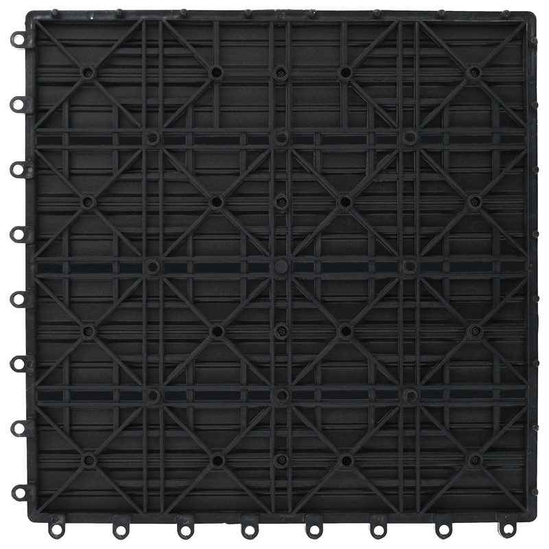 Vidaxl 11X Decking Tiles WPC Interlocking Floor Deck Tile 1 Sqm Multi Colours, Grey