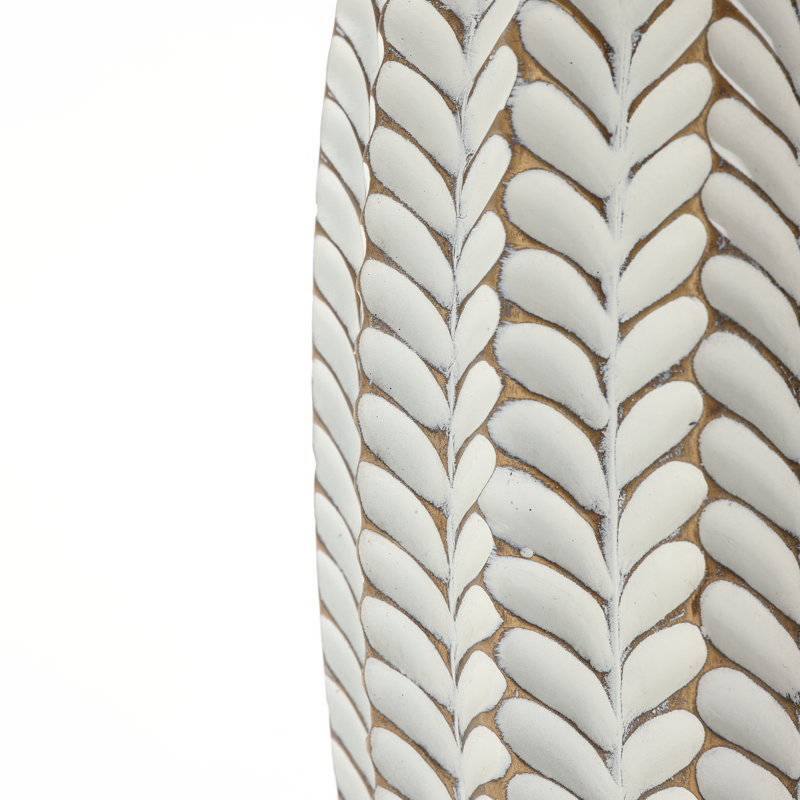Vase moderne en polyrésine 13,4 "de haut avec motif géométrique, H 13,4 po x l 7,1 po x P 7,1 po