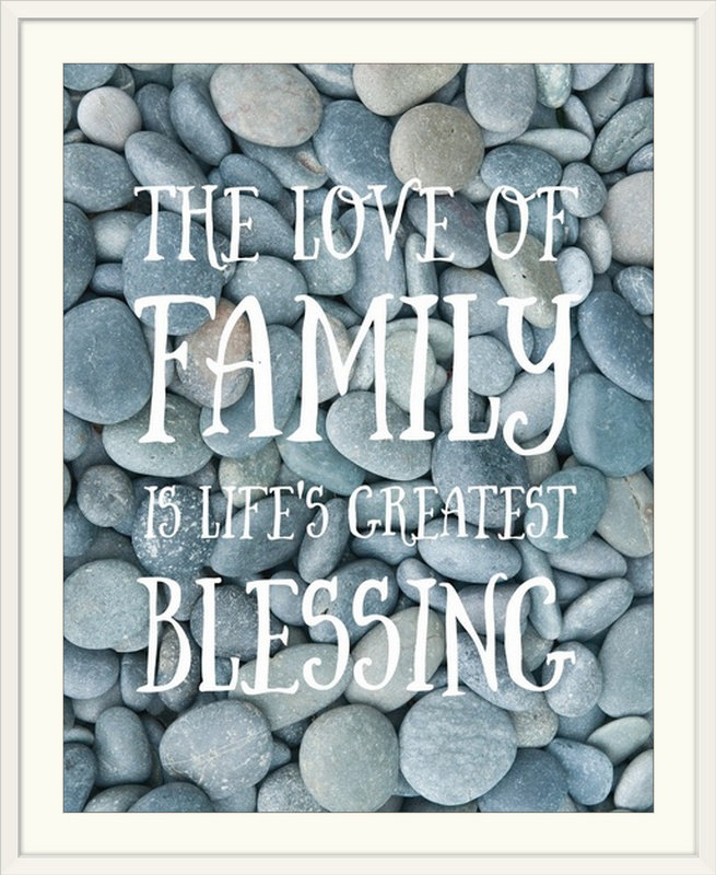 « family bénédiction-sentiments », art textuel, H 48 po x l 38 po x P 1,5 po, Toile