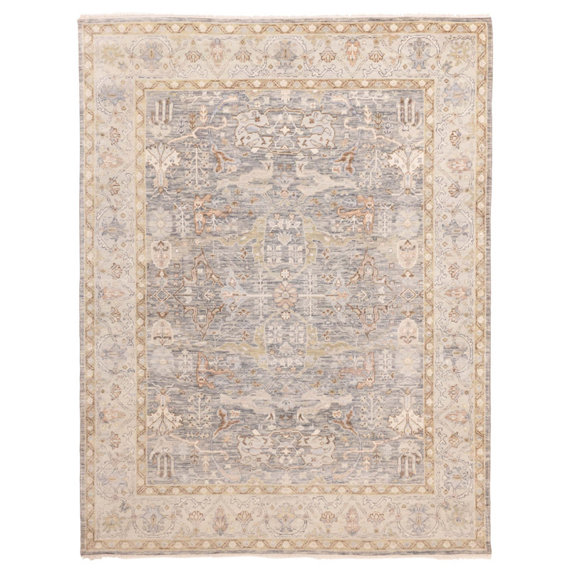 Tapis moderne gris Oushak 8 pi 1 po x 10 pi 3 po