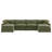 148.8" Modern 6-Piece Modular Upholstered Sectional Sofa With Plush Foam Cushions & Solid Wood Frame-356945364