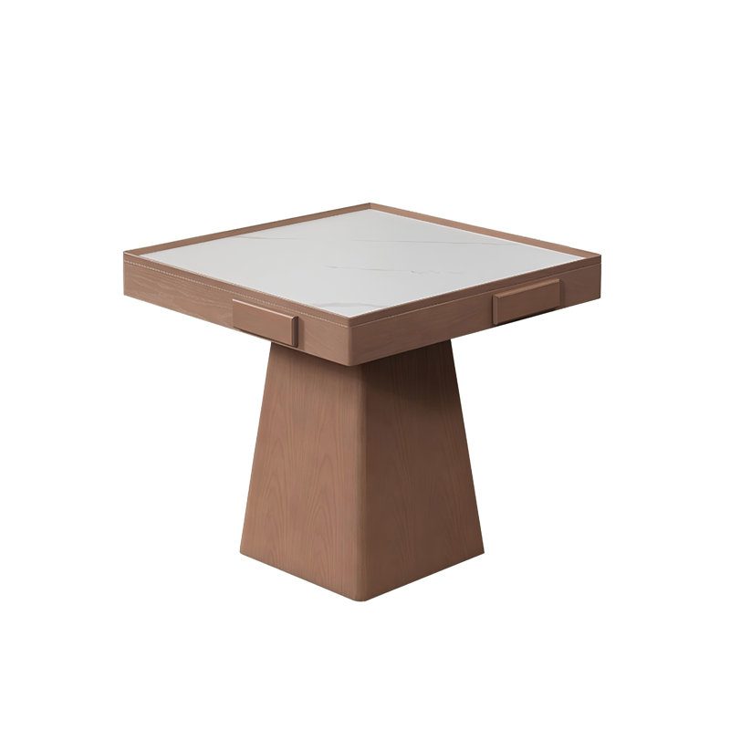 Table de poker 33,07 po, Naturel / Blanc