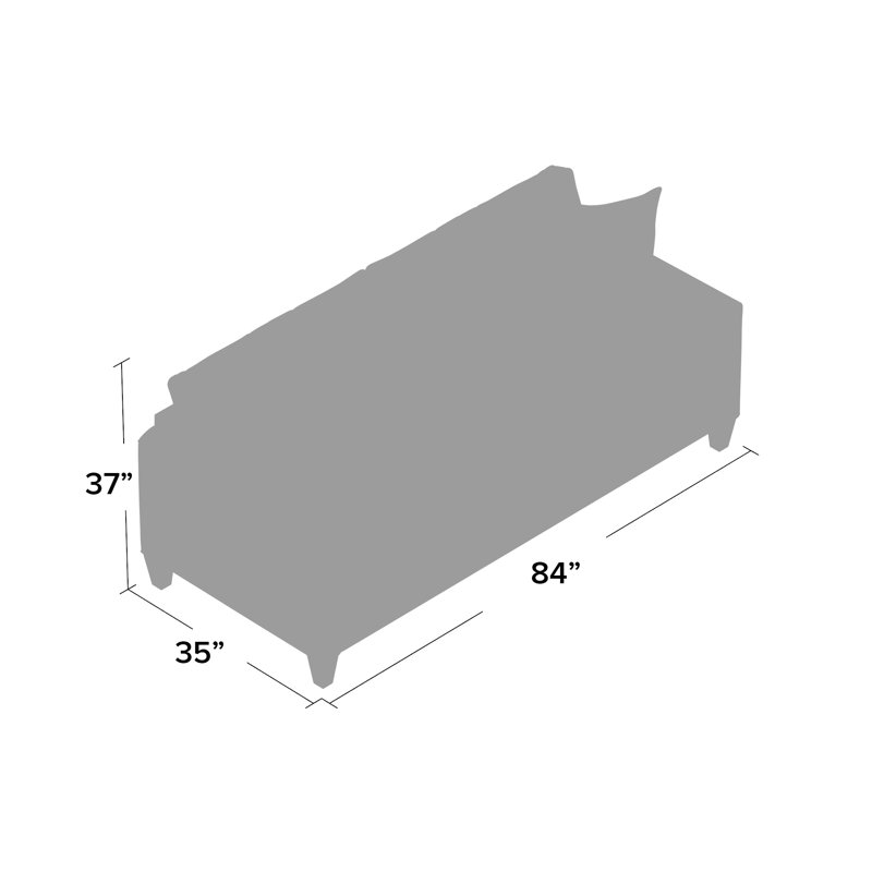 Ellerkamp Upholstered 84'' Sofa, Sugarshack Glacier, Sugarshack Glacier