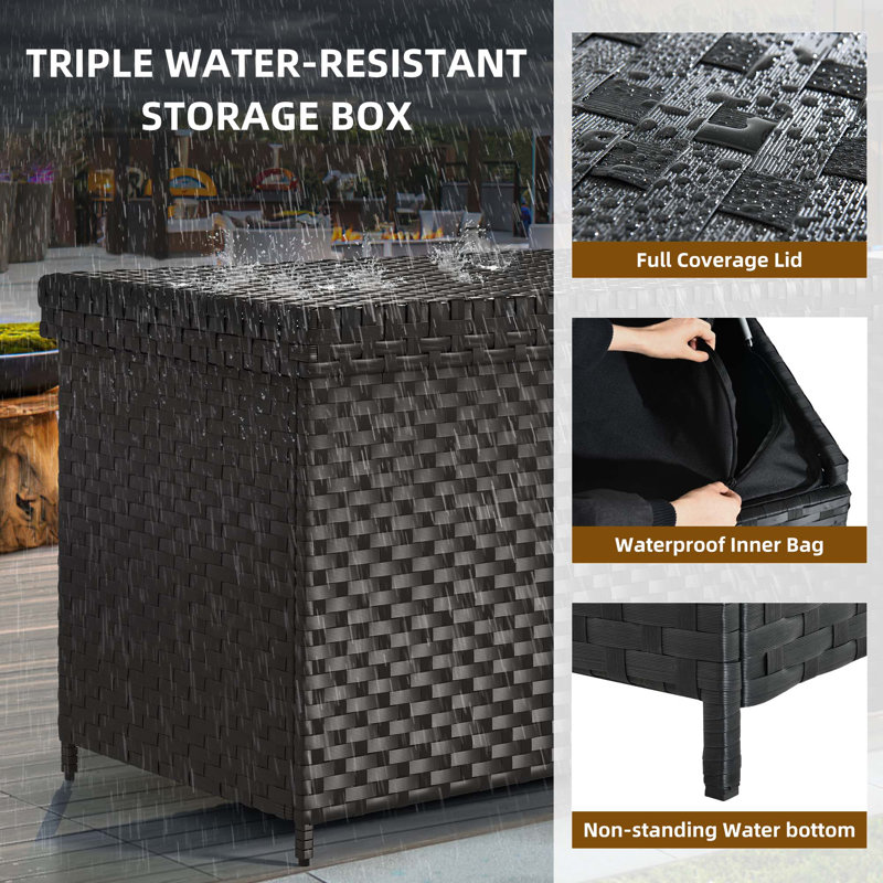 Coffre de terrasse résistant à l'eau Balconera 230 gallons