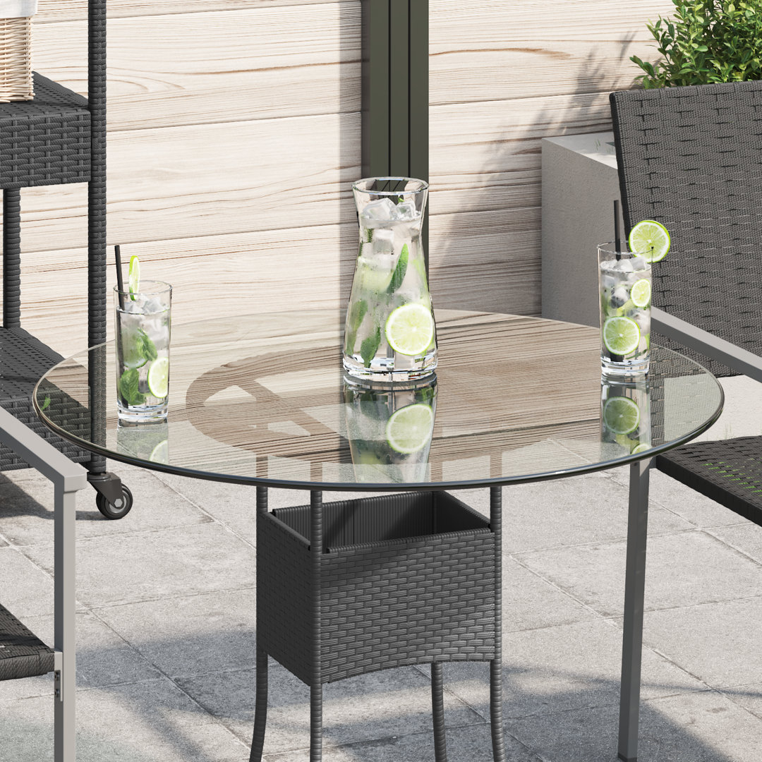 Table Top Side Coffee Table Replacement Board Tabletop Tempered Glass Lark Manor™ Size: 0.3" H x 27.6" W x 27.6" D