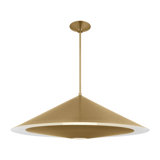 Kelly Wearstler Echo 1 Light Dining Room Pendant With Sandblast Inside Clear Outside Shade
