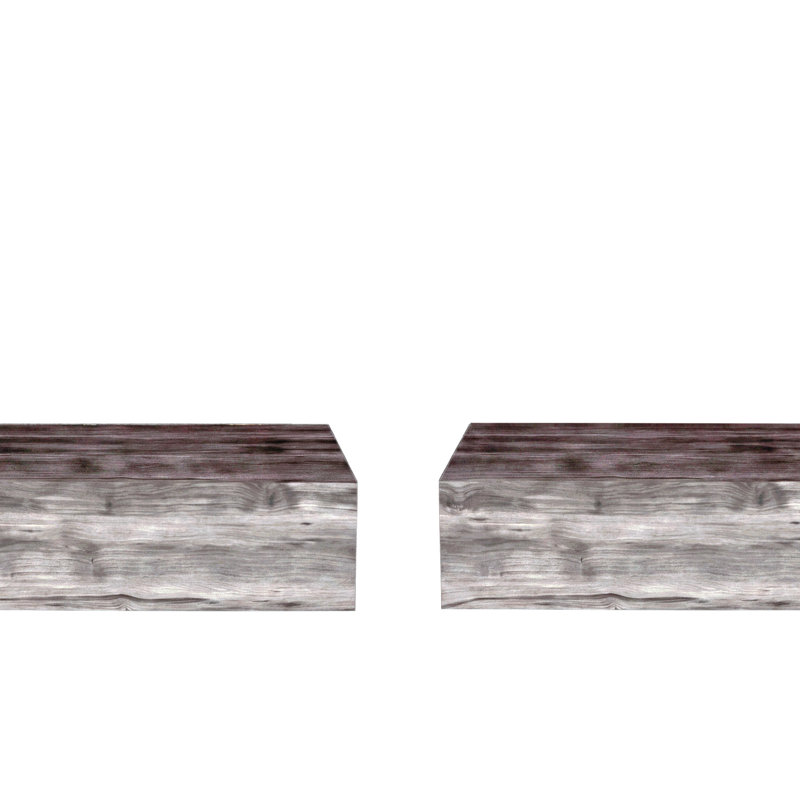 Ensemble de 2 tables de chevet murales flottantes Custer pour chambre à coucher Custer, Dark Brown