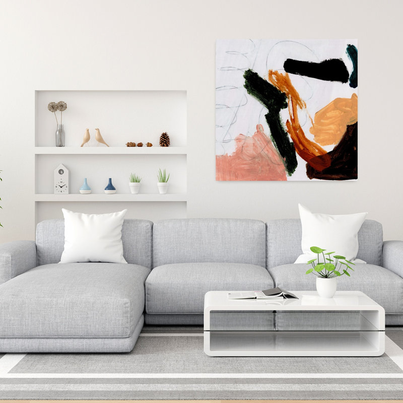 Art contemporain contemporain abstrait, H 36 po x l 36 po