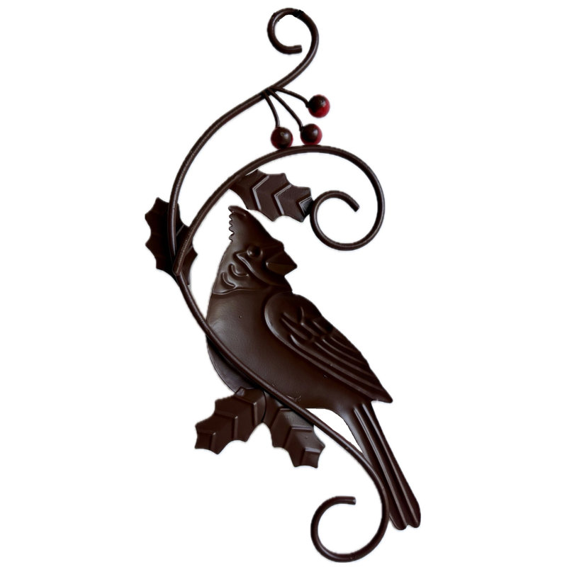 12" Iron Cardinal Plaque, Set of 2