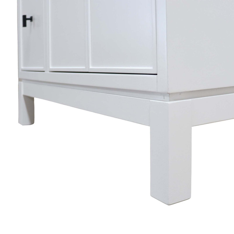 Meuble-lavabo simple avec plateau en quartz, Noir mat, Blanc