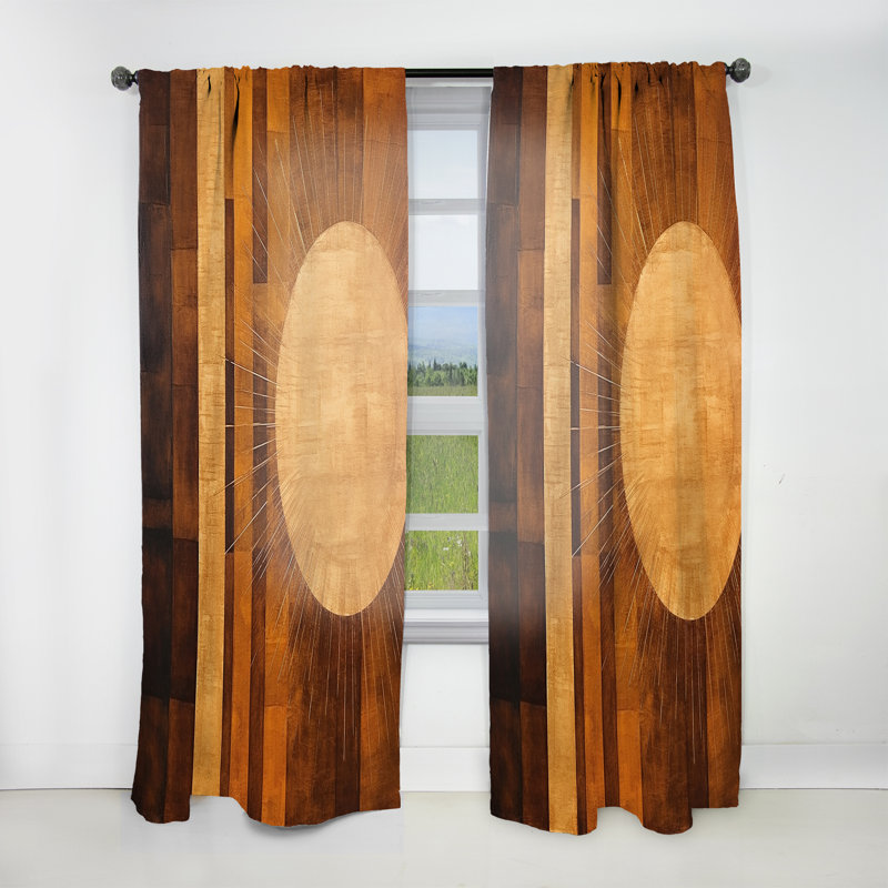 Emeric Bronze Brilliance Symmetry III - Rideau en velours moderne - obscurcissant - 1 panneau, L 52 po x L 95 po