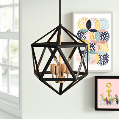 Addison 3 - Light Dimmable Geometric Chandelier