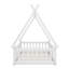 Lit simple pour enfants, lit en forme de tente, lit Montessori avec lattes et rails de clôture, structure de lit en bois-1435808969