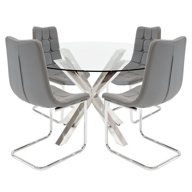 Thwaites 4 - Person Dining Set, Grey