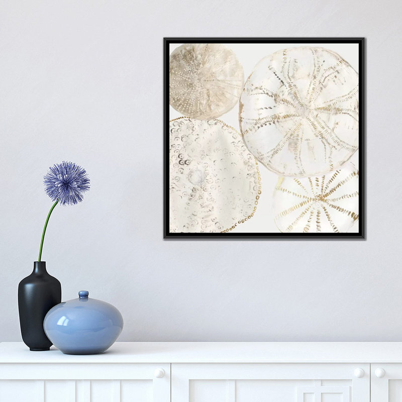 «Sea Patterns II», impression sur toile, H 18 po x l 18 po x P 1,5 po, Toile avec cadre noir, Pas de tapis
