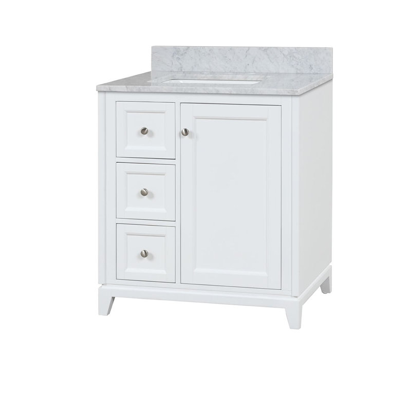 Ensemble de meuble-lavabo simple 30 po Atwell, Blanc