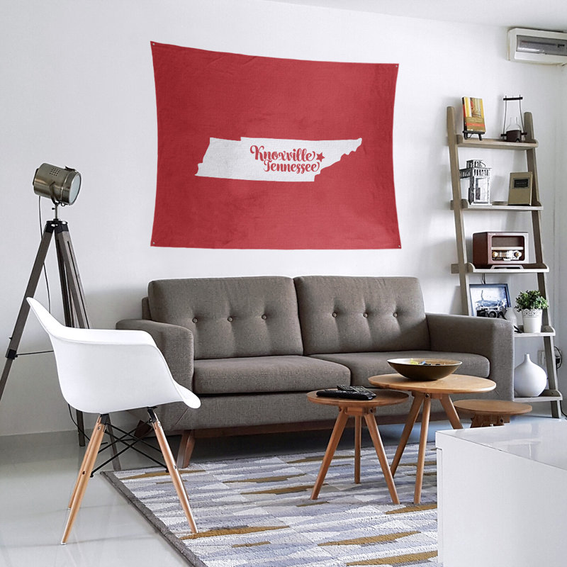 Tapisserie de Knoxville, Tennessee, H 27,5 po x l 37,5 po, Rouge