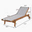 Chaise longue d'extérieur à structure en bois-45218522