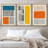 Abstract Vibrant Color Blocks " Bright Color Block Collage Abstract Shapes " 3 - Pieces-99083726-99083725