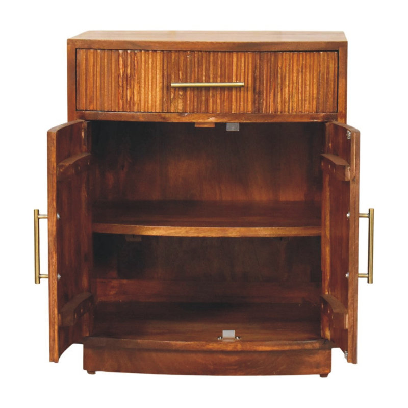 Armoire de chevet cannelée Milan