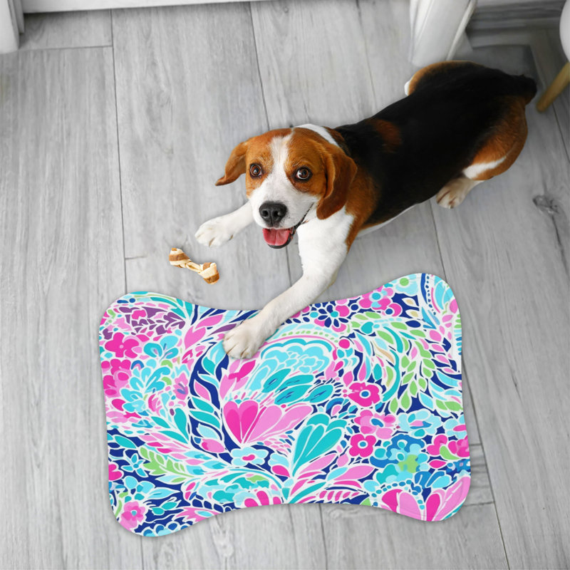 Stylish Abstract - Tapis d'alimentation en os 1 pièce, Petit (14 po)