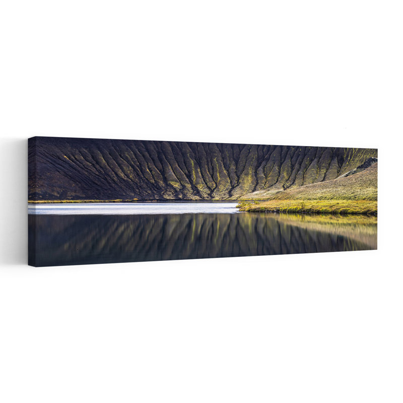«Green Mountain Lake», art dramatique paisible, paysage paisible, montagne, H 12 po x l 36 po