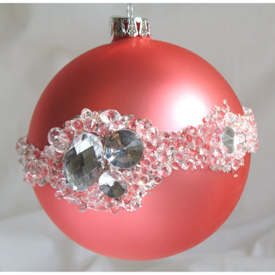Ornement boule arbre de noël en verre