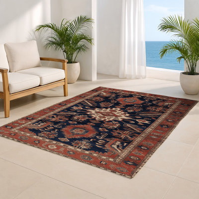 Tapis d'intérieur et d'extérieur brun Persian