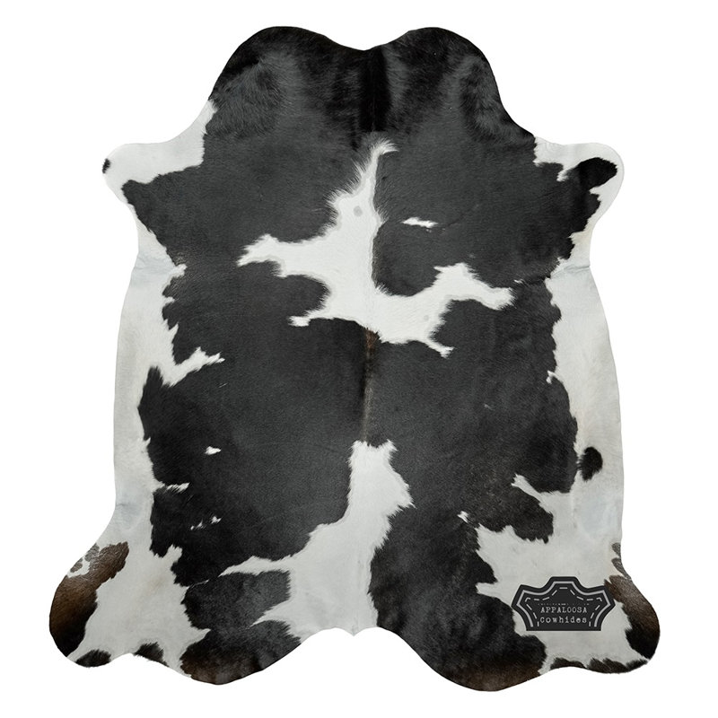 Authentic Black and White Cowhide Rug 6' x 8'