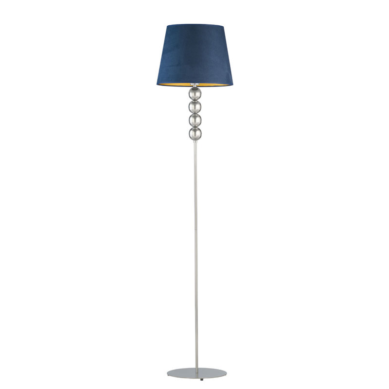 Sachso 174cm Traditional Floor Lamp, Graphite, Chrome