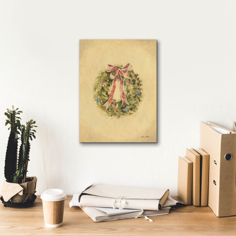 «Wreath 1» par Cheri Blum, art mural sur toile, H 16 po x l 12 po x P 0,75 po