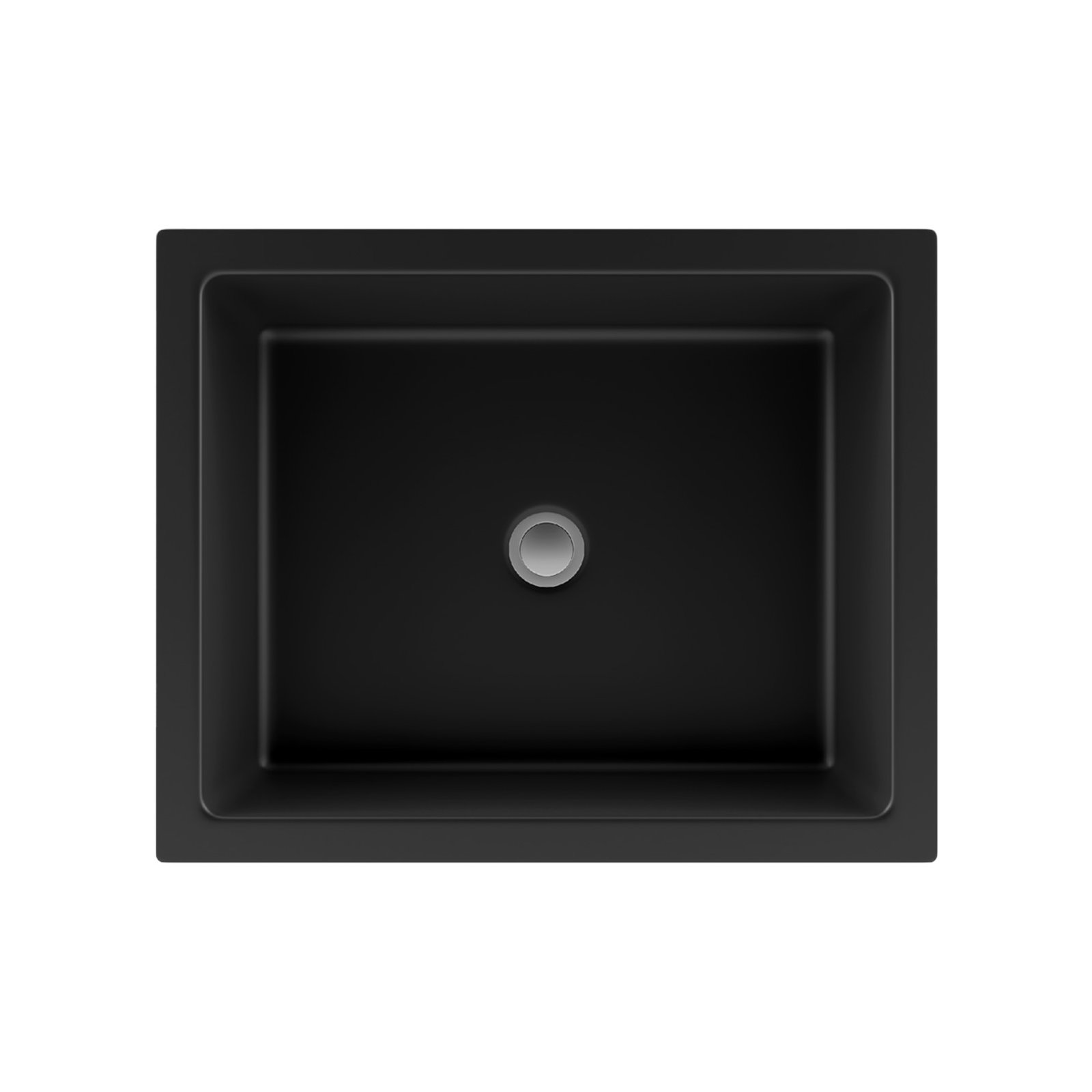 Lexicon Quartz Composite Rectangle Vanity Sink, Black