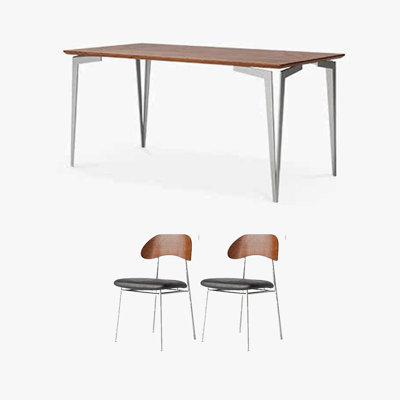 Table de salle à manger en bois massif rétro maison rectangulaire