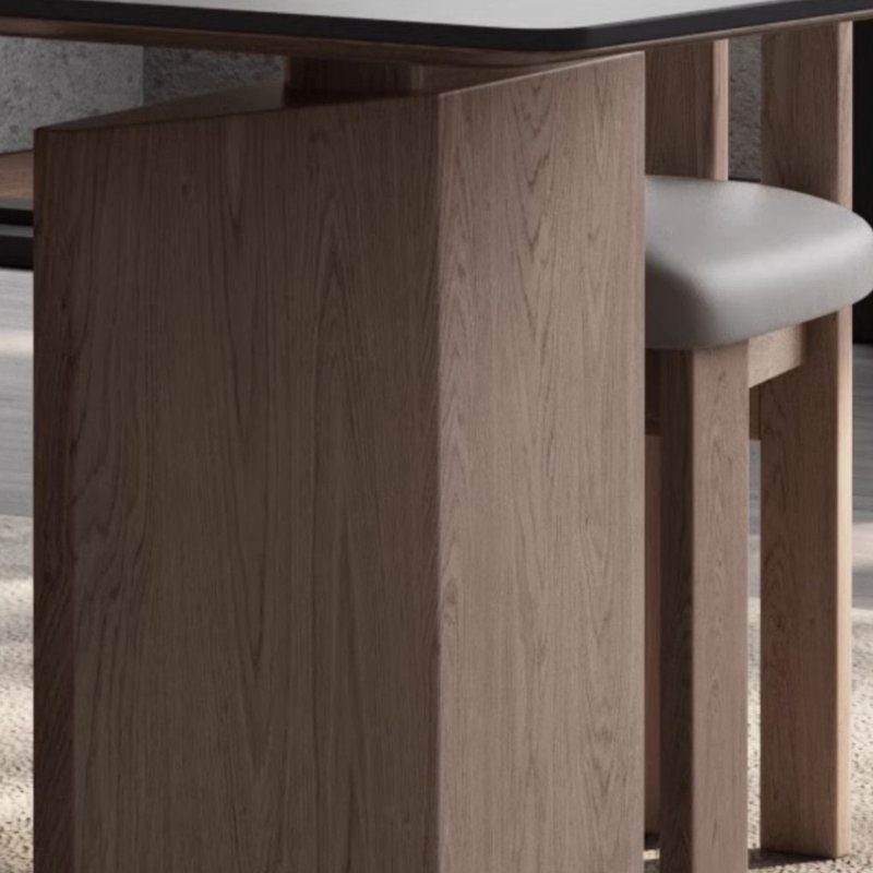 Durable solid wood rock panel dining table sets., 29.53"H x 70.87"L x 31.5"W