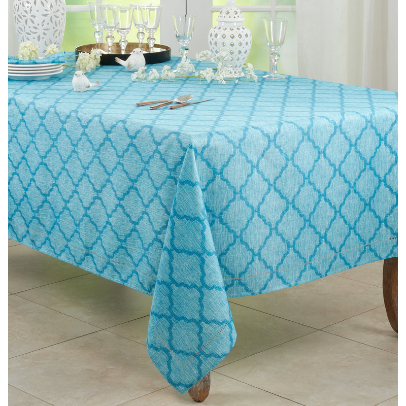 Tablecloth, 140" x 65", Turquoise