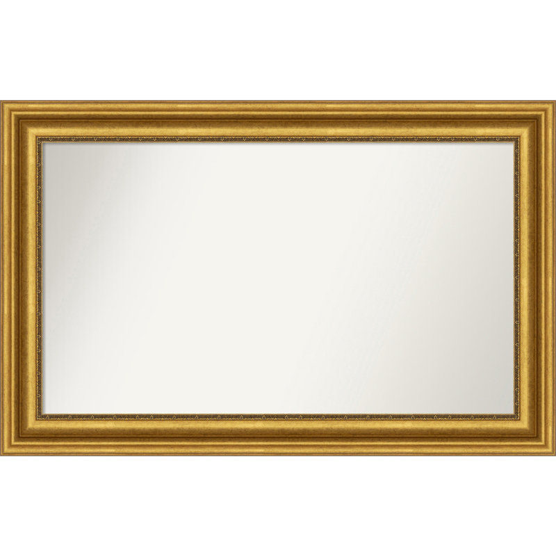 Miroir de salle de bain Jashawna, 26,75 po x 41,75 po, Doré