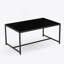 Table basse, table basse en verre avec pieds en métal