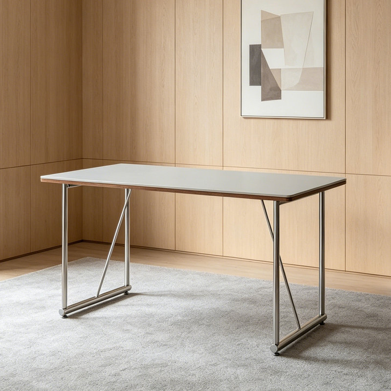 Bureau rectangulaire à design moderne et minimaliste, 29.52" H x 55.11" W x 31.49" D