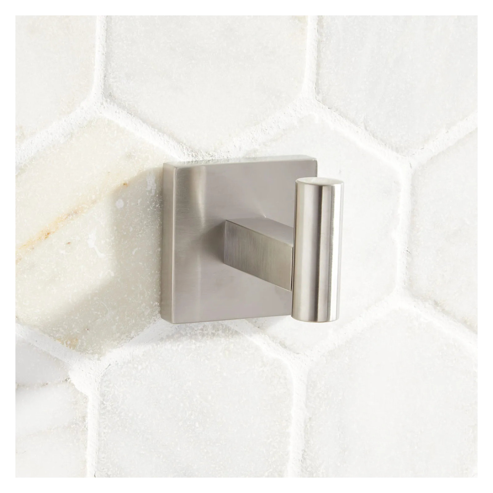 Hibiscus Robe Hook, Brushed Nickel
