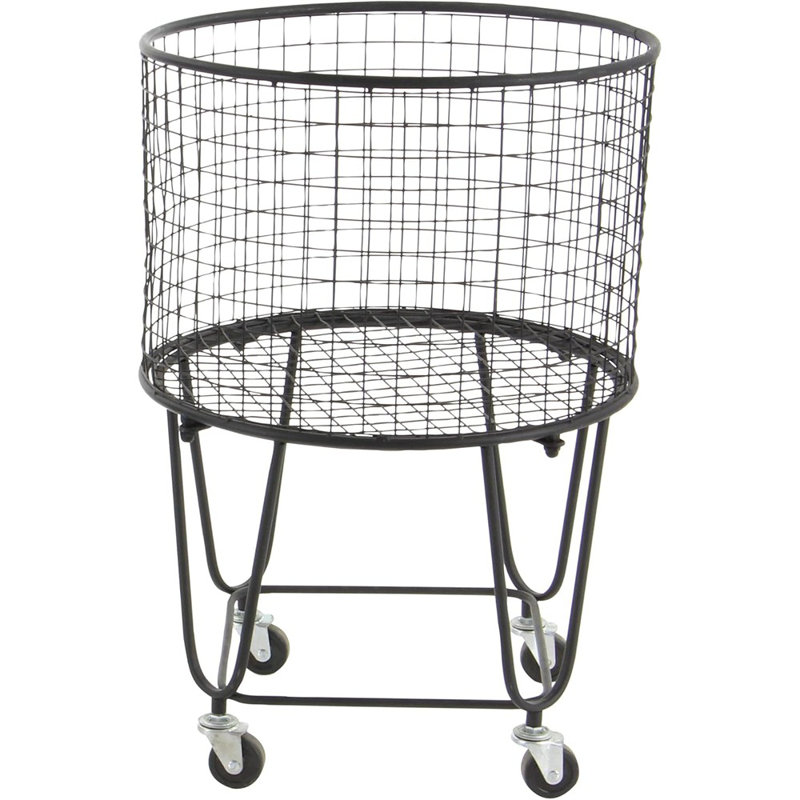 Metal Storage Cart Deep Set Rolling ...