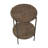 Kamryn Round Wood & Metal Modern Accent Table-256271950-256271947