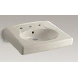 Brenham Ceramic 22" Wall Mount Bathroom Sink with Overflow