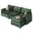  4-Piece 106''W Velvet Upholstered Reversible L-Shape Sectional Sofa, Modular Sleeper Couch With Ottoman-186227640