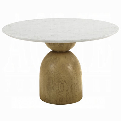 Kala Round Dining Table W/Marble Top