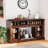TV Stand w/LED Lights & Remote Control Storage Cabinets & Adjustable Shelves-1427459985