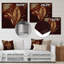 Terra Cotta chocolat feuilles IV - paysage mural forêt métallique - MT81405-87836038